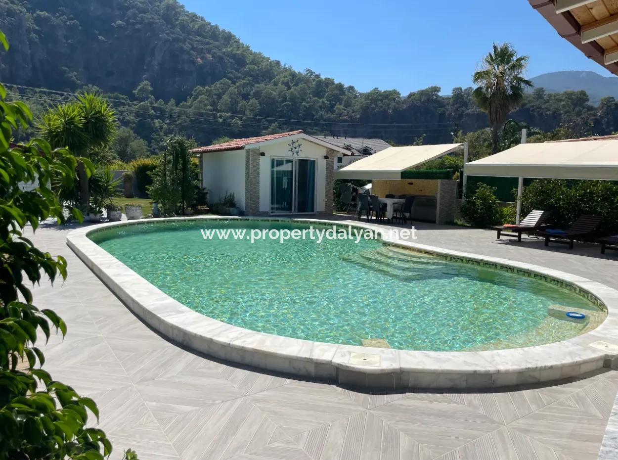 4 1 Villa Zum Verkauf In 720M2 Grundstück In Dalyan Gülpınar