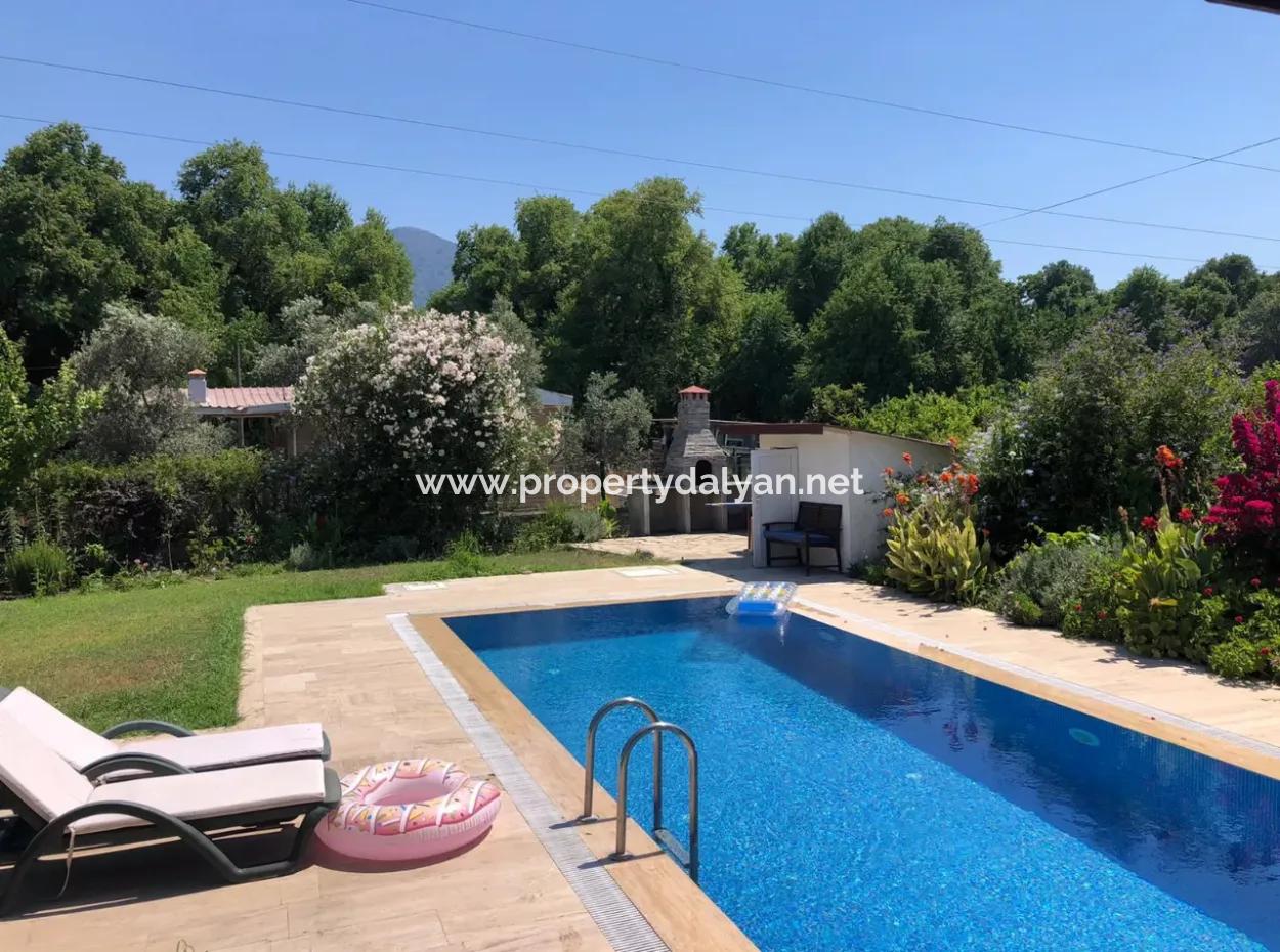 Dalyan Satılık Villa 615M2 Arsa İçinde 3+1 Satılık Villa